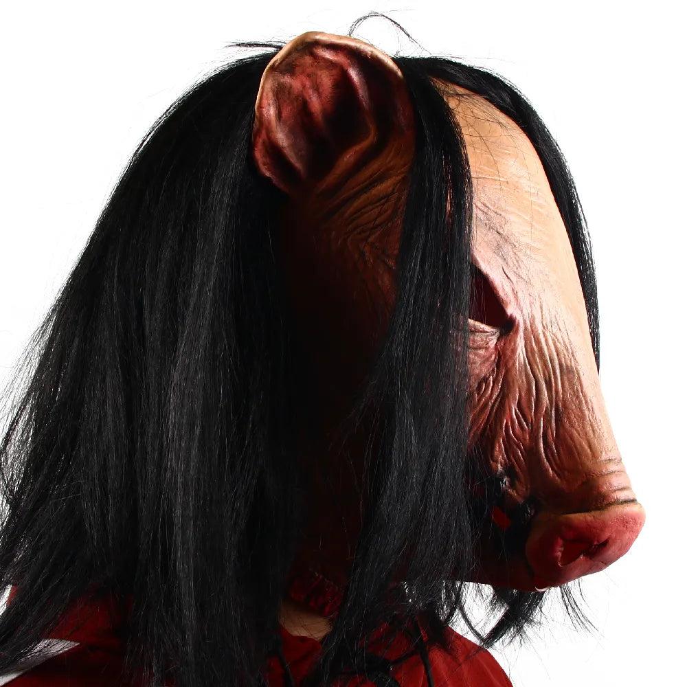 Halloween Horror Pig Head Latex Mask for Adults by HitMyNeed