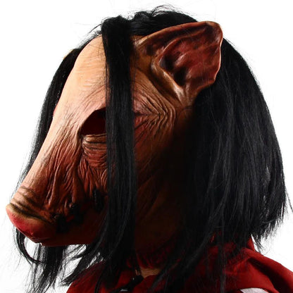 Halloween Horror Pig Head Latex Mask for Adults by HitMyNeed