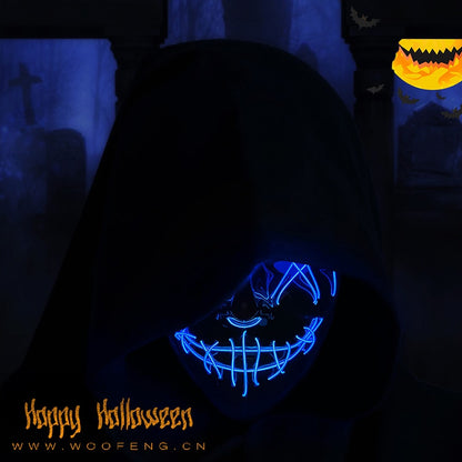 Halloween LED Neon Purge Mask Full Face Glow by HitMyNeed