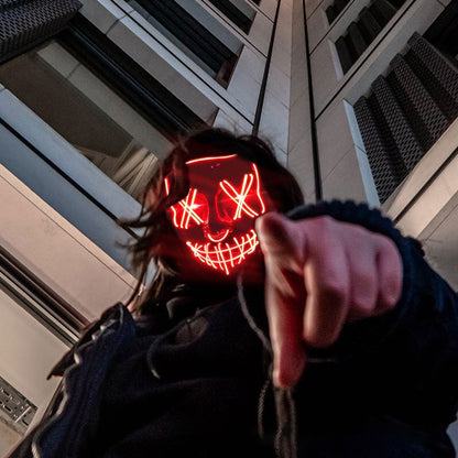 Halloween LED Neon Purge Mask Full Face Glow by HitMyNeed