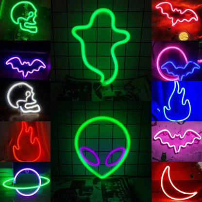 Halloween Neon Lights USB or Battery Indoor Decor by HitMyNeed