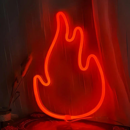 Halloween Neon Lights USB or Battery Indoor Decor flame-red by HitMyNeed
