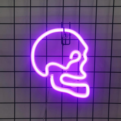 Halloween Neon Lights USB or Battery Indoor Decor skull-purple by HitMyNeed