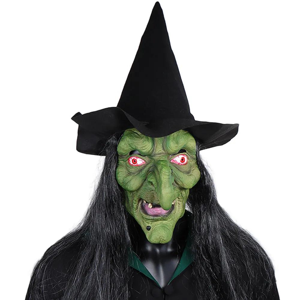 Halloween Old Witch Latex Mask with Hat by HitMyNeed
