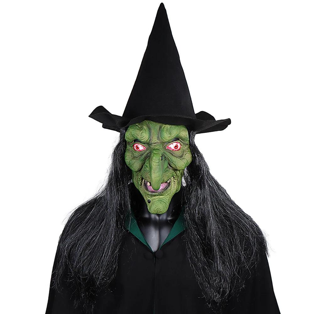 Halloween Old Witch Latex Mask with Hat by HitMyNeed