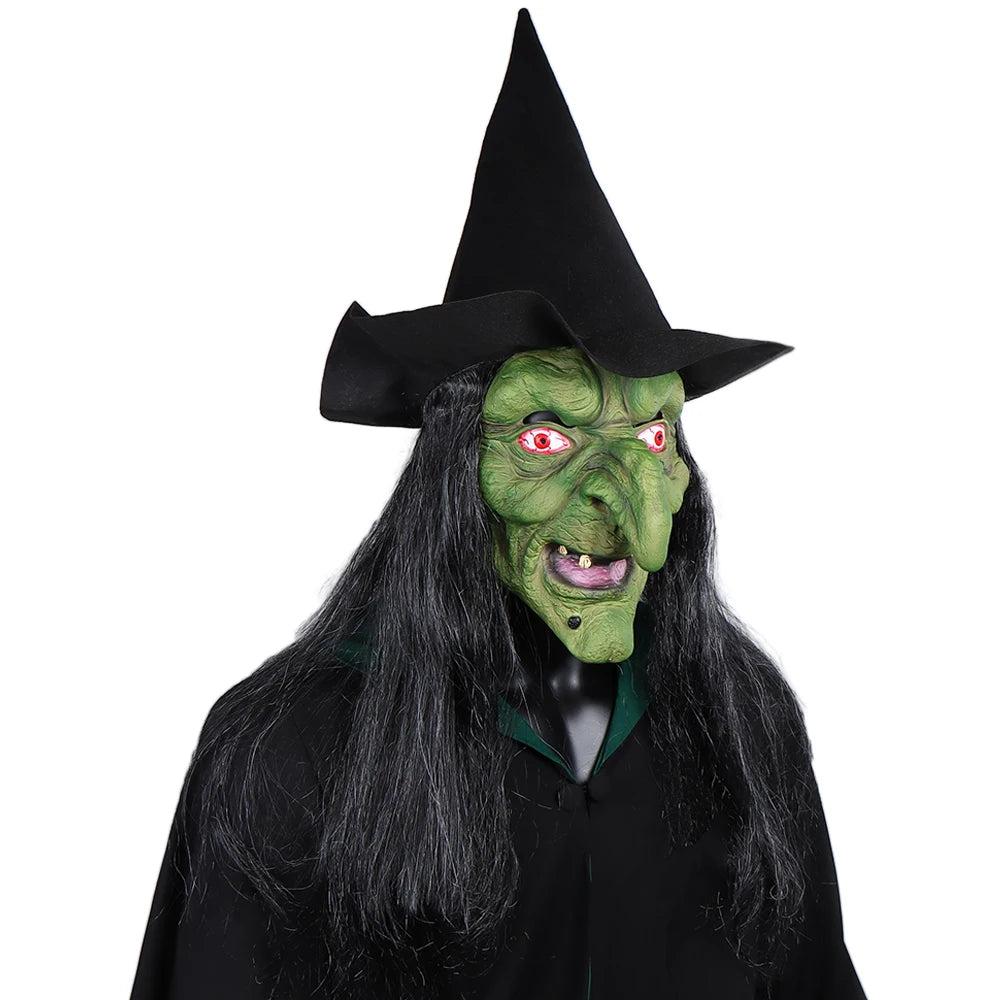 Halloween Old Witch Latex Mask with Hat by HitMyNeed