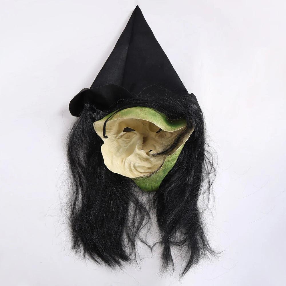 Halloween Old Witch Latex Mask with Hat by HitMyNeed