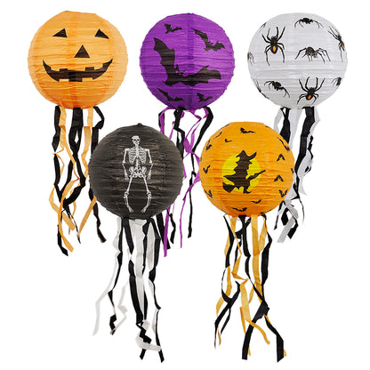 Halloween Paper Lantern with Streamers, 20 x 55 cm by HitMyNeed