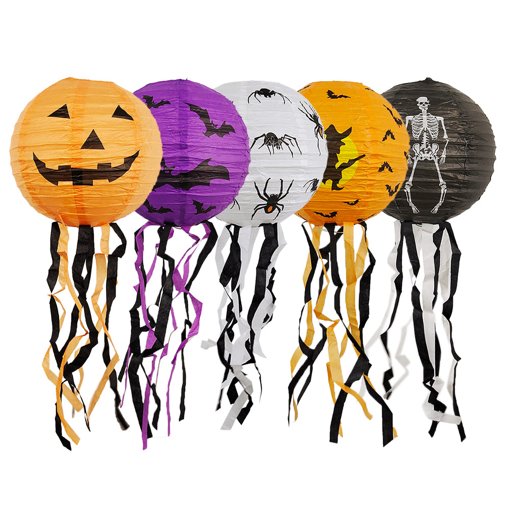 Halloween Paper Lantern with Streamers, 20 x 55 cm by HitMyNeed