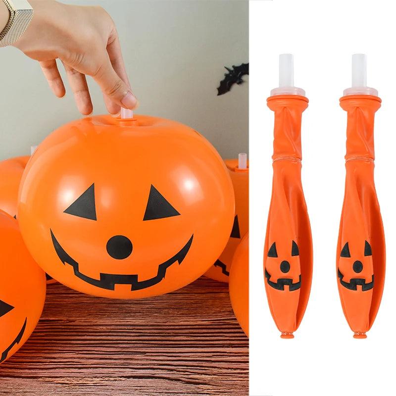 Halloween Pumpkin Balloons Set of 5 - 12 Inch Latex by HitMyNeed