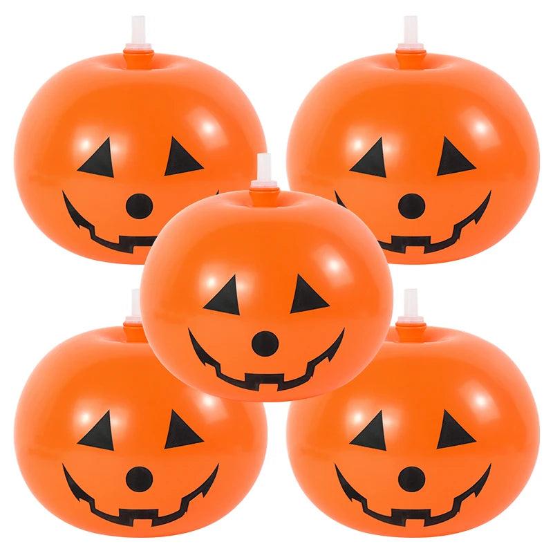 Halloween Pumpkin Balloons Set of 5 - 12 Inch Latex by HitMyNeed