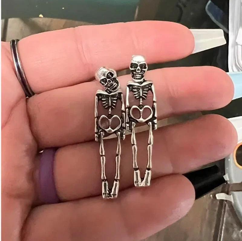 Halloween Skeleton Dangle Earrings for Women by HitMyNeed
