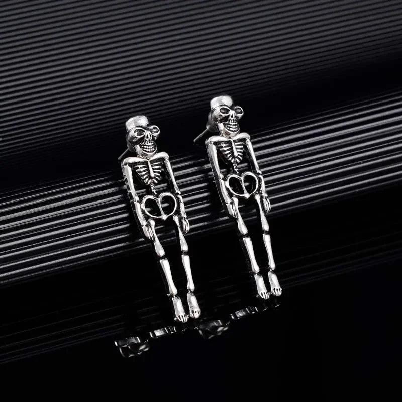 Halloween Skeleton Dangle Earrings for Women by HitMyNeed