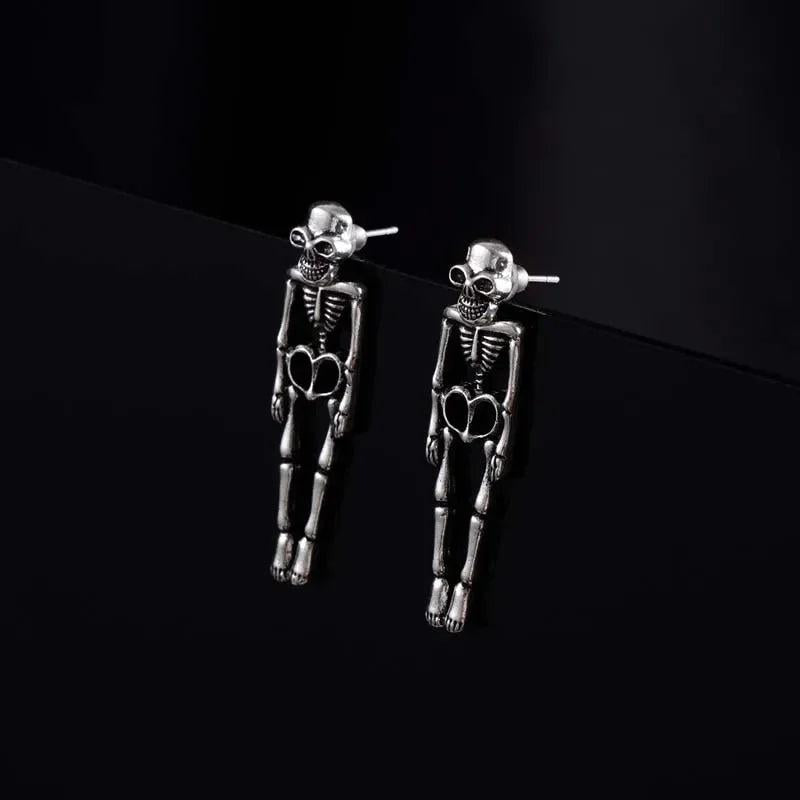 Halloween Skeleton Dangle Earrings for Women by HitMyNeed