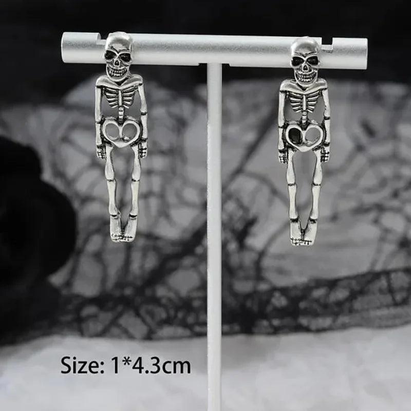Halloween Skeleton Dangle Earrings for Women by HitMyNeed