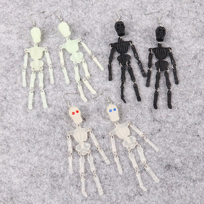 Halloween Skeleton Drop Earrings for Costumes by HitMyNeed