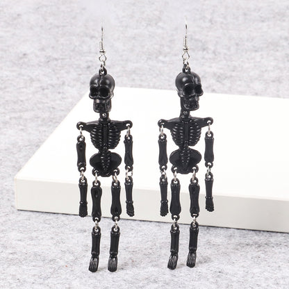 Halloween Skeleton Drop Earrings for Costumes black by HitMyNeed