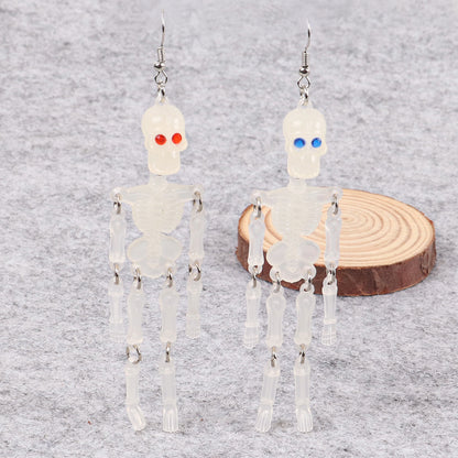Halloween Skeleton Drop Earrings for Costumes color-changing by HitMyNeed