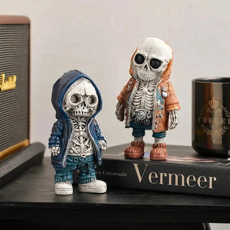 Halloween Skull Resin Statues Horror Room Decor by HitMyNeed
