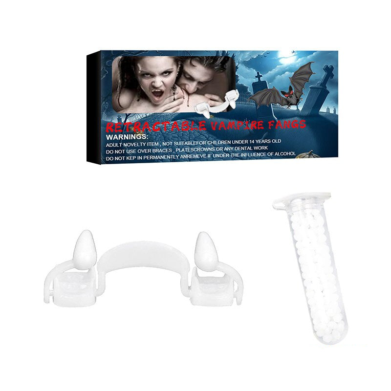 Halloween Vampire Dentures with Soft Silicone Fangs by HitMyNeed
