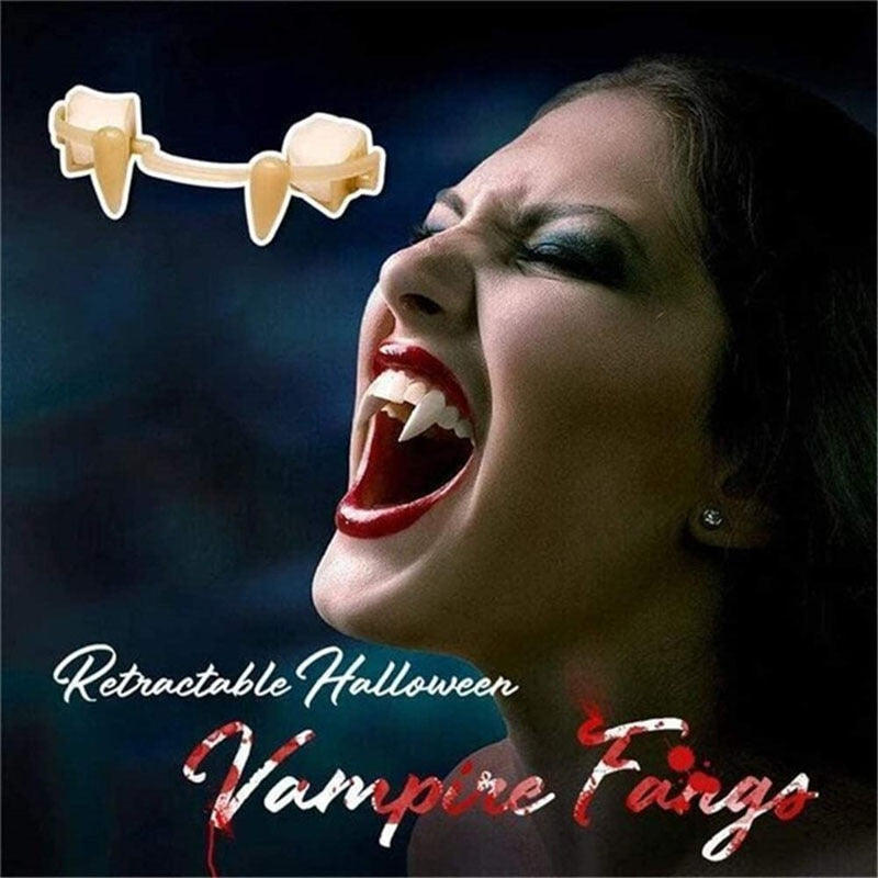 Halloween Vampire Dentures with Soft Silicone Fangs by HitMyNeed