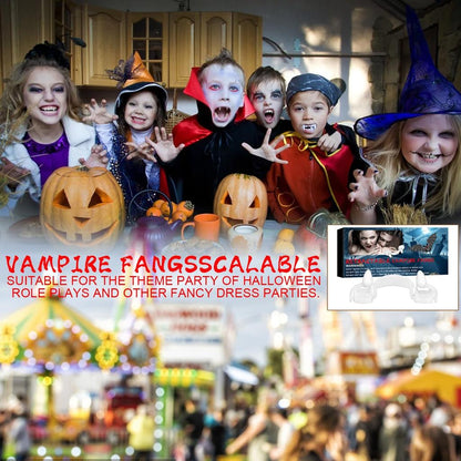 Halloween Vampire Dentures with Soft Silicone Fangs by HitMyNeed
