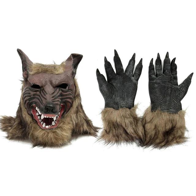 Halloween Werewolf Mask with Latex Gloves Set by HitMyNeed