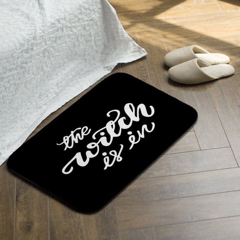 Halloween Witch Doormat - "The Witch Is In" Entry Mat by HitMyNeed