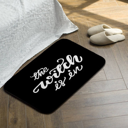 Halloween Witch Doormat - "The Witch Is In" Entry Mat by HitMyNeed