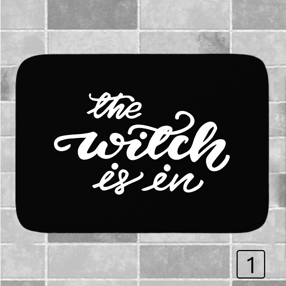Halloween Witch Doormat - "The Witch Is In" Entry Mat style-1 by HitMyNeed