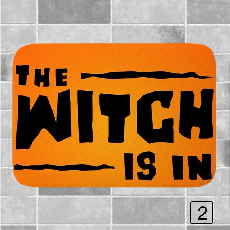 Halloween Witch Doormat - "The Witch Is In" Entry Mat style-2 by HitMyNeed