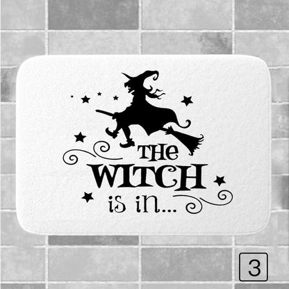 Halloween Witch Doormat - "The Witch Is In" Entry Mat style-3 by HitMyNeed