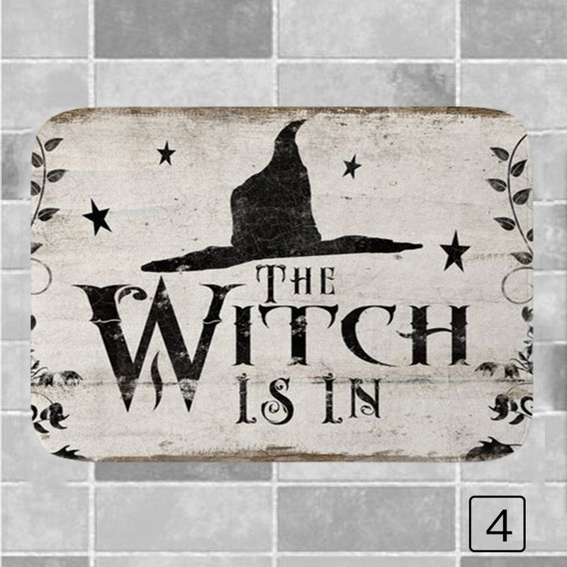 Halloween Witch Doormat - "The Witch Is In" Entry Mat style-4 by HitMyNeed
