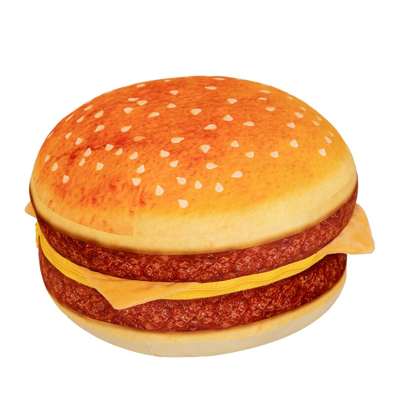 Hamburger Plush Cushion and Foldable Seat 40cm by HitMyNeed