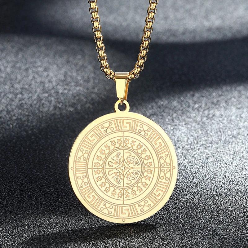 Hamsa Hand of Fatima Stainless Steel Pendant Necklace 10 silver by HitMyNeed