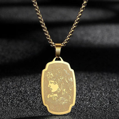 Hamsa Hand of Fatima Stainless Steel Pendant Necklace 12 silver by HitMyNeed