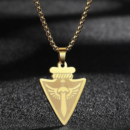 Hamsa Hand of Fatima Stainless Steel Pendant Necklace 13 silver by HitMyNeed