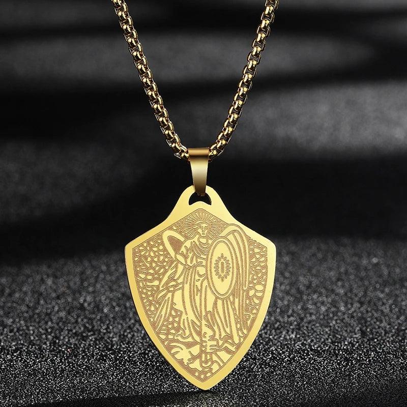 Hamsa Hand of Fatima Stainless Steel Pendant Necklace 14 silver by HitMyNeed