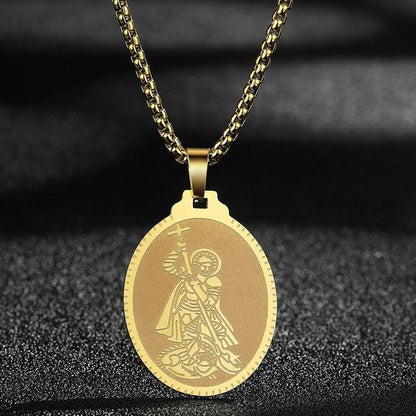 Hamsa Hand of Fatima Stainless Steel Pendant Necklace 16 silver by HitMyNeed