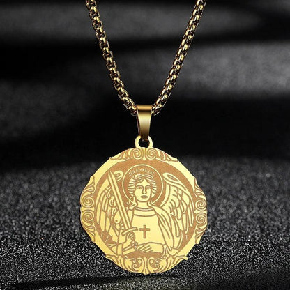 Hamsa Hand of Fatima Stainless Steel Pendant Necklace 21 silver by HitMyNeed