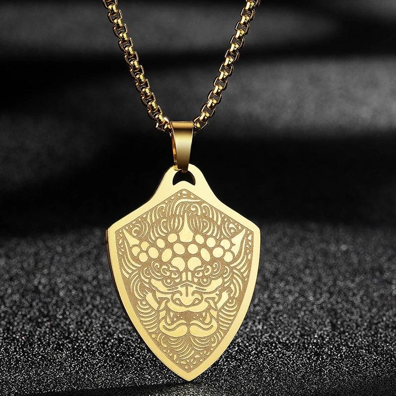 Hamsa Hand of Fatima Stainless Steel Pendant Necklace 29 silver by HitMyNeed