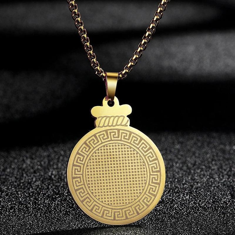 Hamsa Hand of Fatima Stainless Steel Pendant Necklace 30 silver by HitMyNeed