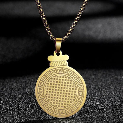 Hamsa Hand of Fatima Stainless Steel Pendant Necklace 30 silver by HitMyNeed