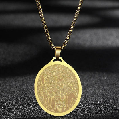 Hamsa Hand of Fatima Stainless Steel Pendant Necklace 32 silver by HitMyNeed