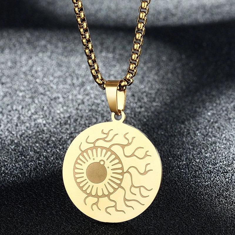 Hamsa Hand of Fatima Stainless Steel Pendant Necklace 4 silver by HitMyNeed