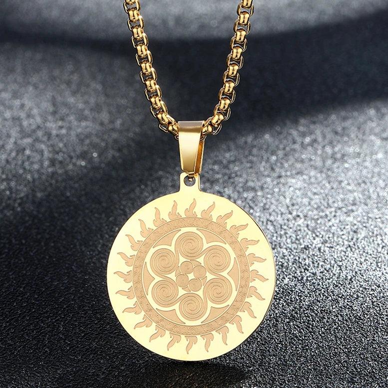 Hamsa Hand of Fatima Stainless Steel Pendant Necklace 7 silver by HitMyNeed