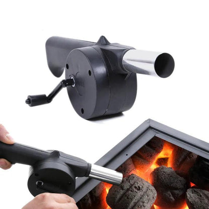Hand Crank BBQ Fan Air Blower for Outdoor Grills by HitMyNeed