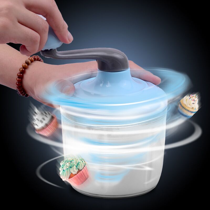 Hand Crank Manual Mixer with Non-Slip Base 1.1L by HitMyNeed