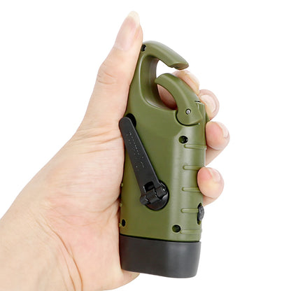 Hand Crank Solar Flashlight for Outdoor Use by HitMyNeed