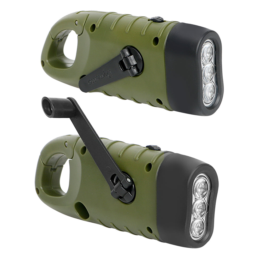 Hand Crank Solar Flashlight for Outdoor Use by HitMyNeed